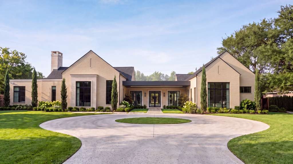 The Saint Tropez, the front elevation at 5207 Northmoor Drive